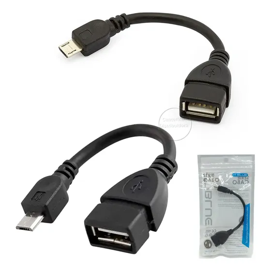 Cabos Otg Usb Tablet Compatível Motorola Samsung Pendrive V8