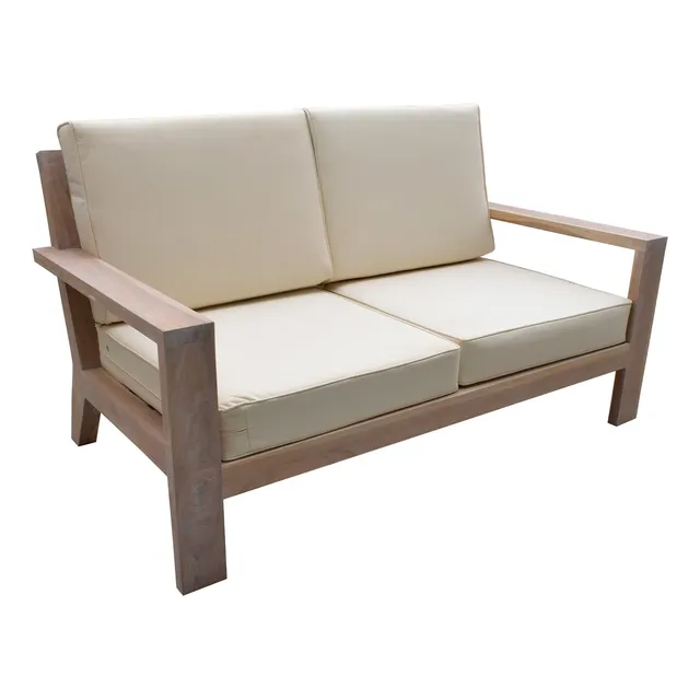 Sillon De Madera Teca De 2 Sitiales 