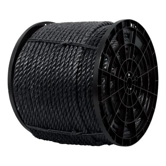 Cuerda Negra De Polipropileno 19 Mm, Carrete 30kg