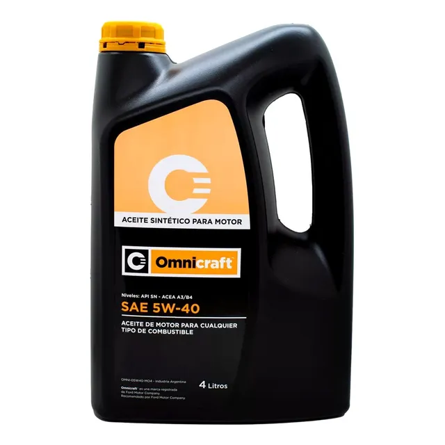 Aceite 5w40 Sintetico Api Sn Omnicraft X 4 Litros