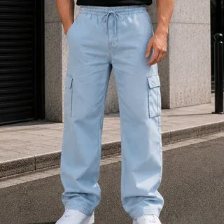 Calças Cargo Street Wear Estilo Skatista Largo Balão Premium
