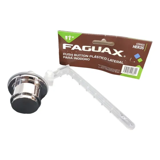 Boton Push Lateral Para Poceta Cromado Marca Faguax