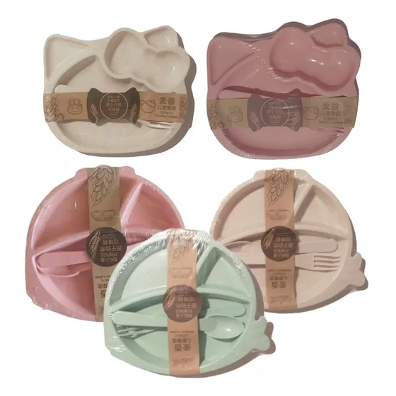 Platos Fibra Trigo Bebés Niños Ecológicos Precio De C/u