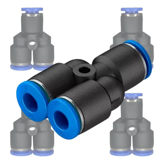 Conexão Pneumática União Emenda Em Y 6mm - Kit 4 Peças
