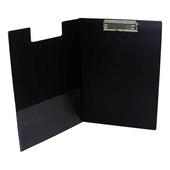Carpeta The Pel Porta Block C/clip Prensa Papel Oficio Negro