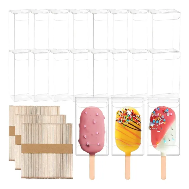 Caja Empaque Para Paletas De Chocolate En Acetato X 5 Unds 