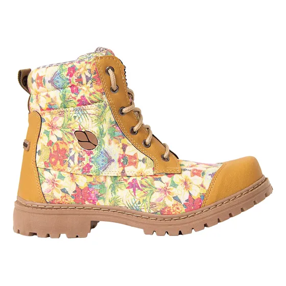 Botas Veganas Naturale Floral Mostaza