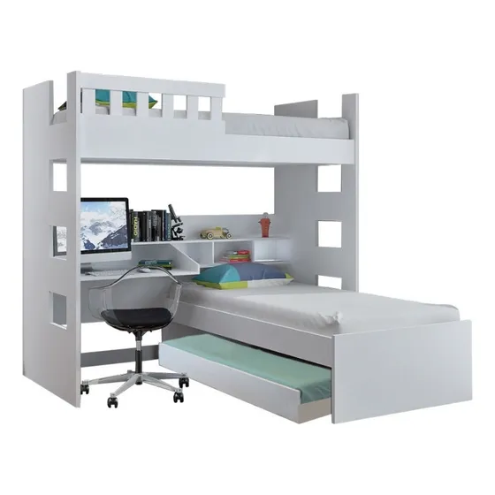 Tricama Cucheta Marinera Escritorio 100 % Mdf U2316819 Color Blanco Punto Union