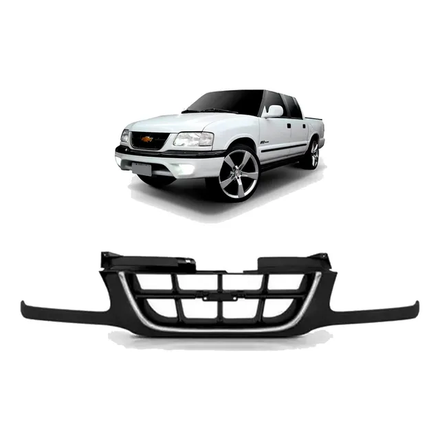 Grade Frontal Radiador S10 Blazer 1999 2000 Friso Cromado