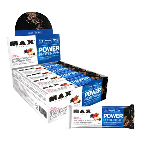 Power Protein Bar  41g Cx C/12 - Max Titanium -  Whey Bar