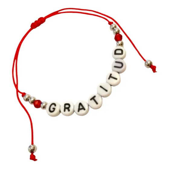 Pulsera Hilo Letras Vive Rie Vida Amigas Souvenir Frases