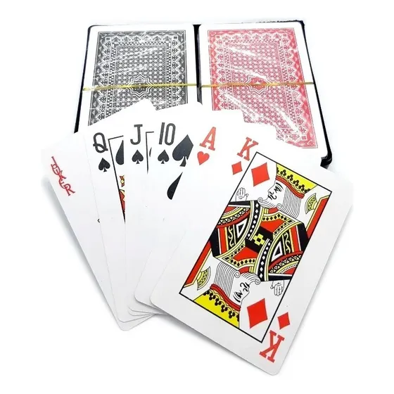 Baralho Duplo 100% Plástico Estojo Com 108 Cartas Laváveis