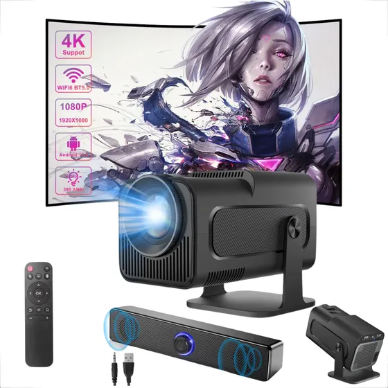 Projetor Portátil Hy320 Android Wi-fi Bluetooth Hd+ Soundbar