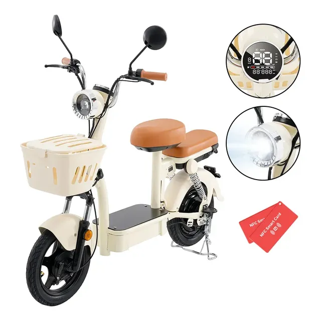 Xroymexroy Y16 Bicicleta Elétrica 45km/h,1200w, Autonomía 100km,bateria 48v 20ah Blanca Branco