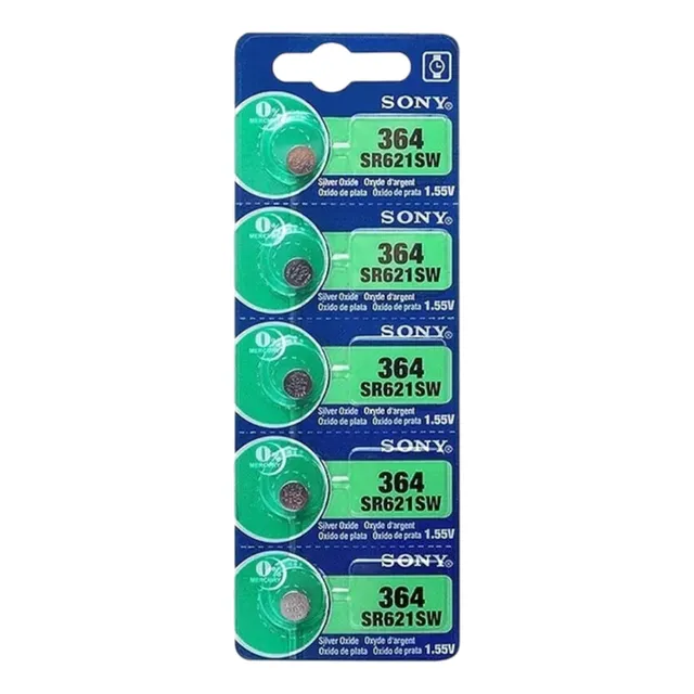 5 Pilas Sony 364 - Sr621sw - 1.55v - Ag1 - Lr621 - 621