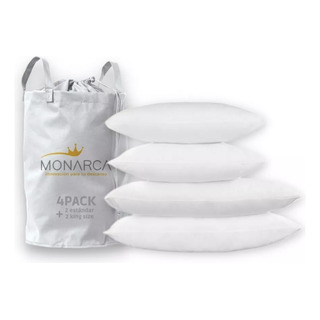 4 Pack Almohada Hotelera Monarca 2 Estándar + 2 King Size 4 Pack Almohada Hotelera Monarca 2 Estándar + 2 King Size
