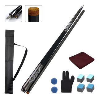Taco De Billar Desarmable 145cm Regalo Funda + Guante + Tiza Taco De Billar Desarmable 145cm Regalo Funda + Guante + Tiza