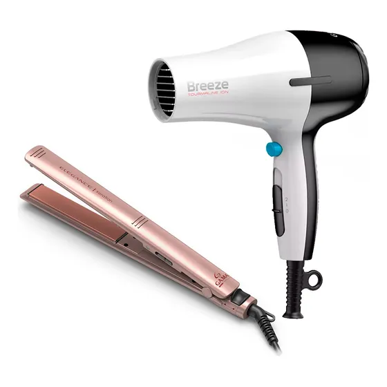 Combo Pack Planchita Elegance Keration + Secador Breeze Eh