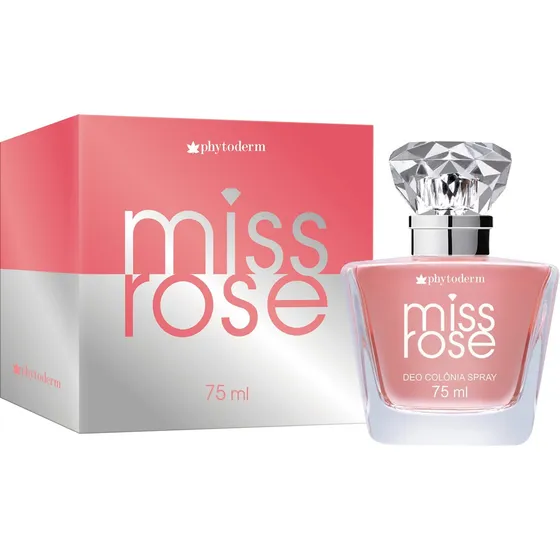 Colônia Perfume Phytoderm Miss Rose Feminino 75ml