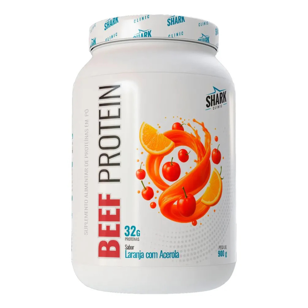 Beef Protein Isolado Hidrolisado Laranja Acerola 900g Shark Laranja Com Acerola