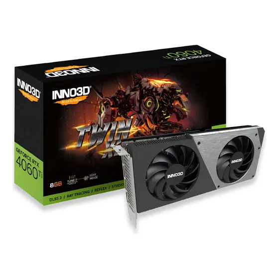 Placa de Vídeo INNO3D RTX 4060 Ti Twin X2 8GB GDDR6 Ray Tracing DLSS 3 8K