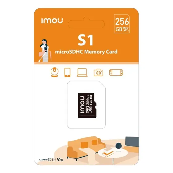 Tarjeta De Memoria Imou Microsd Sdhc S1 C10 Interior 256gb | Cuotas sin interés