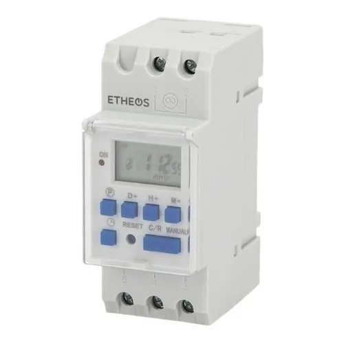 Timer Digital Riel Din 16 Encendidos Y Apagados Etheos IHD-1630 220V
