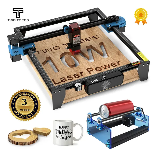 Máquina cortadora y grabadora láser Two Trees TTS-10 pro + Rolo 127V