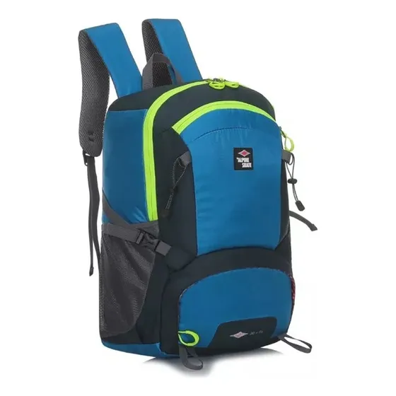 Mochila Alpine Skate 30+5 Lts. 16800 Trekking Camping Viaje Color Azul Diseño de la tela Lisa