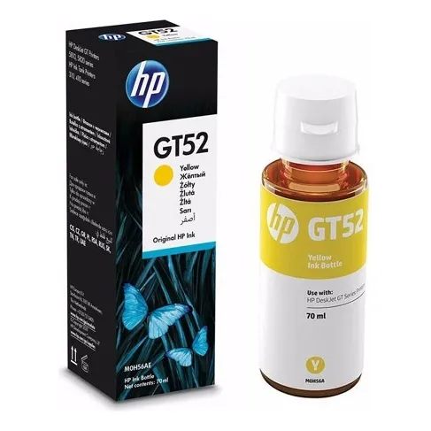 Botella De Tinta Hp Gt52 Amarillo