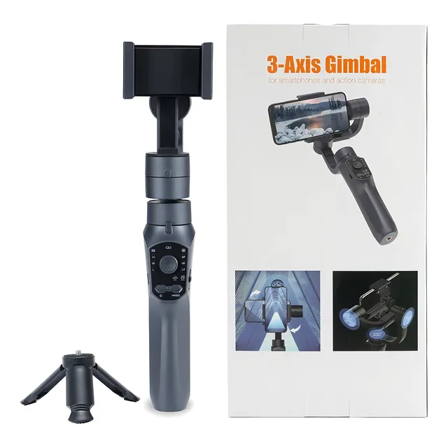 Gimbal Estabilizador F10 Pro 3 Ejes Giratorio Para Teléfono Color Negro