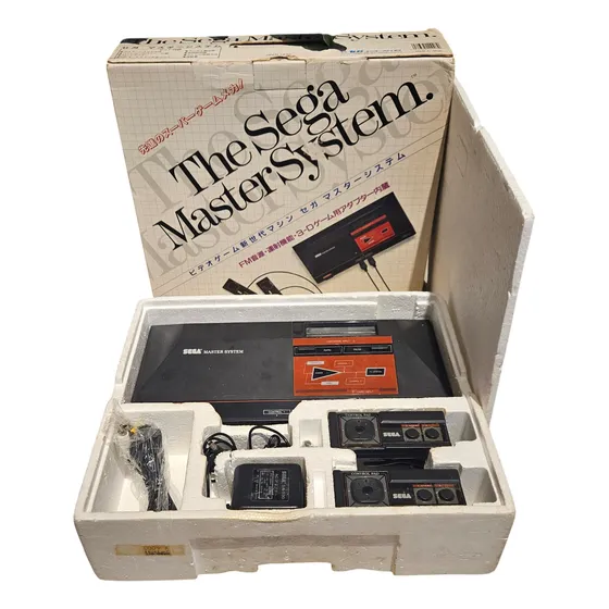 Console Sega Master System Japones Na Caixa Placa Fm E Rgb Nativo
