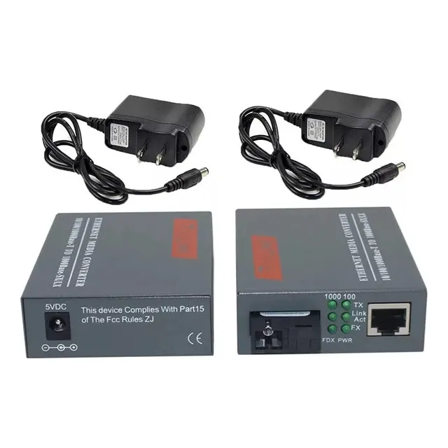 Convertidor De Medios Ópticos De Fibra Gigabit Htb-gs-03 Jwk