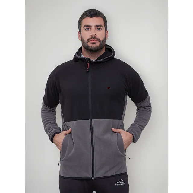 Campera Polar Hombre Montagne Field Bolsillos Con Cierre