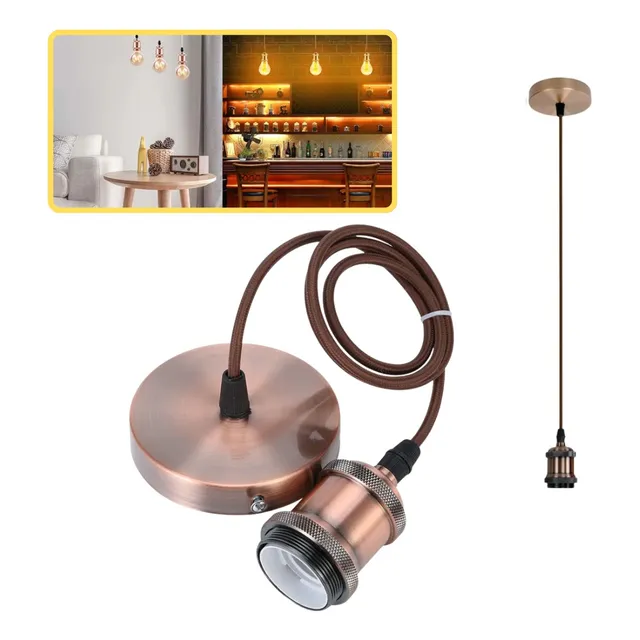 Portalámpara Colgante Base Roseta Bombillos Vintage Moderno
