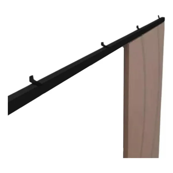 Kit Porta Correr Ate 100cm Trilho Preto 2mt Com Acabamentos