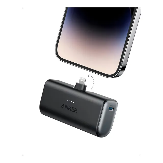 Lightning Incorporado Ca Anker Nano Power Bank 5000mah Lightning Mfi 12w Negro