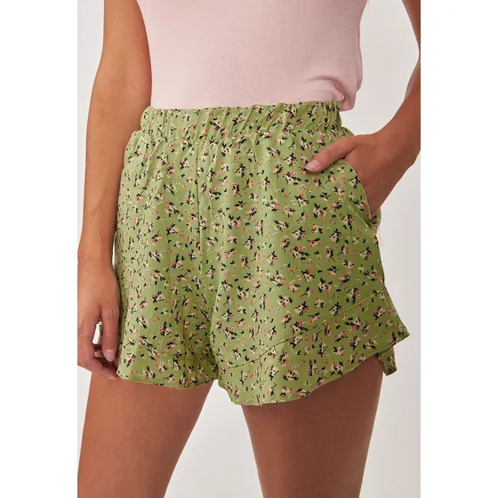 Short Nano Lino Estampado Ayelen #4621