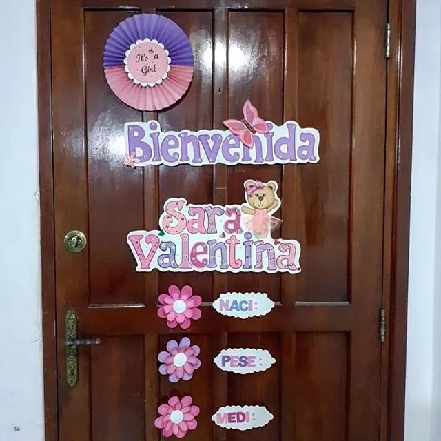 Bienvenido  Cartel,nombres Foami Clínica-bebé