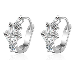 Aretes Mujer De Plata Real S925, Arracadas Pavé Zirconias Aretes Mujer De Plata Real S925, Arracadas Pavé Zirconias