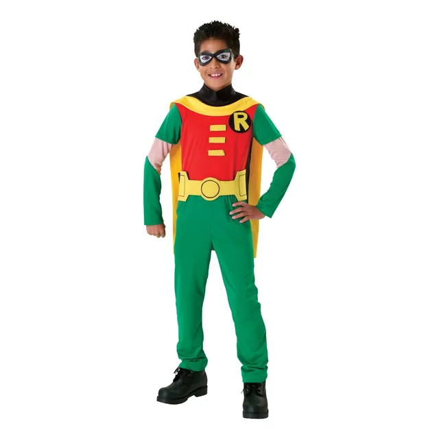 Disfraz De Robin De Los Jóvenes Titanes Para Niños, Mediano