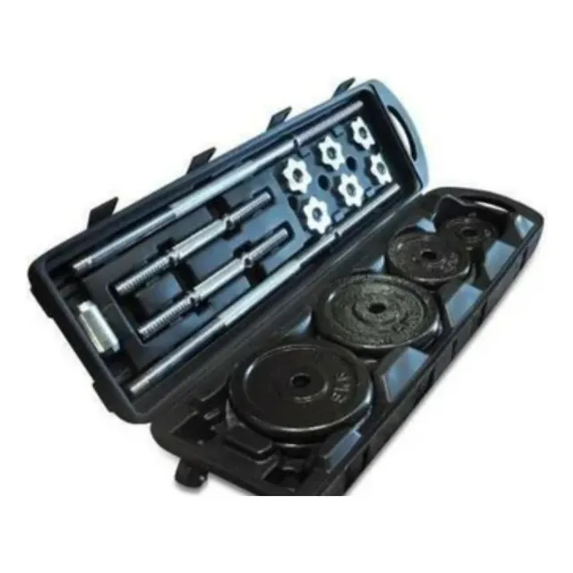 Set Mancuernas Pesas 50kg/100lb Estuche Profesional B Larga