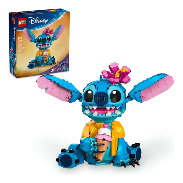 LEGO® ǀ Disney Stitch 43249; Conta com um personagem para construir, uma casquinha de sorvete e uma flor; 9+