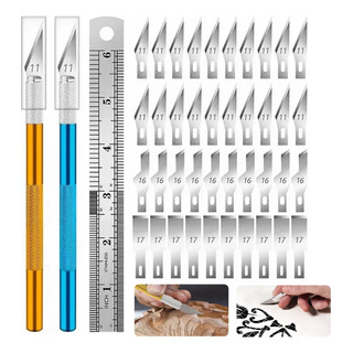 Cuchillo De Precisión Cutter Exacto Profesional + 40 Navajas Cuchillo De Precisión Cutter Exacto Profesional + 40 Navajas