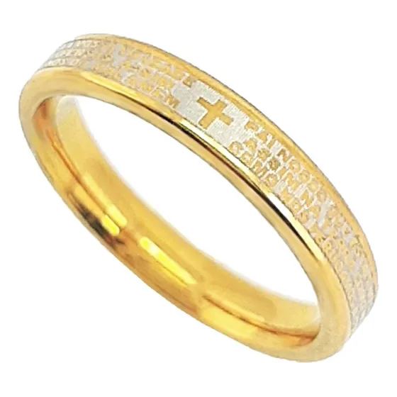 Anel Oração Pai Nosso 4mm Religioso Cristão M763