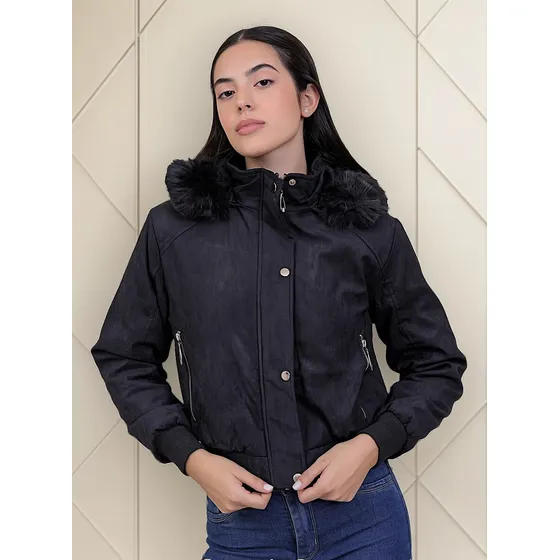 Campera Chiky Pink Puffer Mujer Gabardina