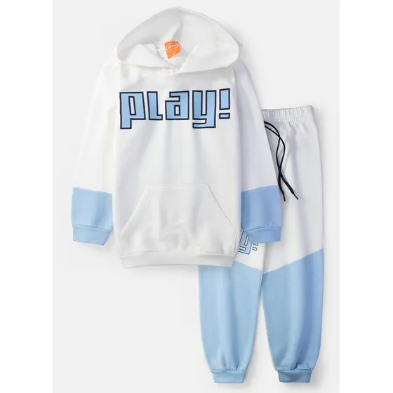 Conjunto Infantil Masculino Moletom Play Creme 0591 - Torrox