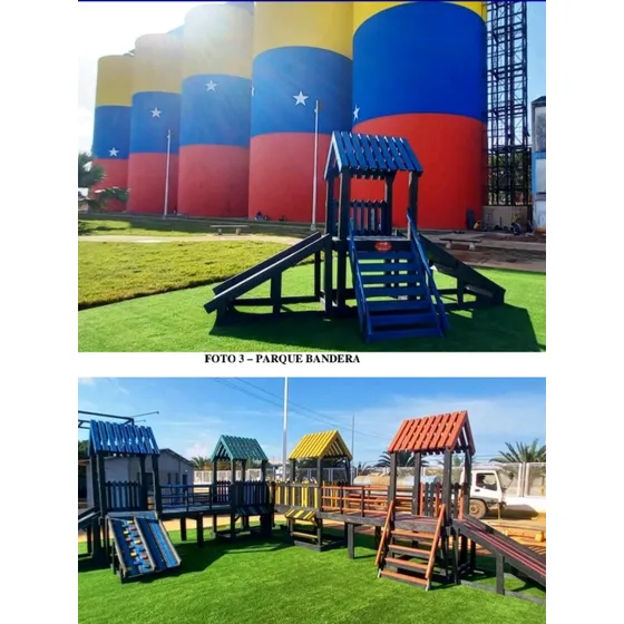 Parque Infantil De Madera Plástica Pigmentado No Se Oxida