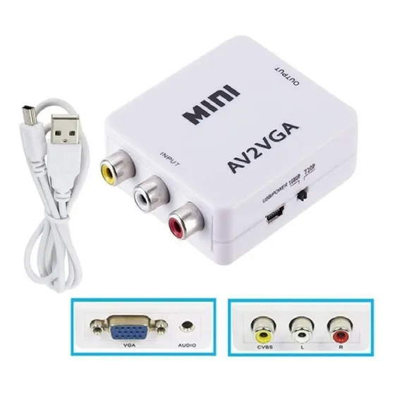 Convertidor Rca A Vga Av2vga Video A Vga Monitor Pc Tv 