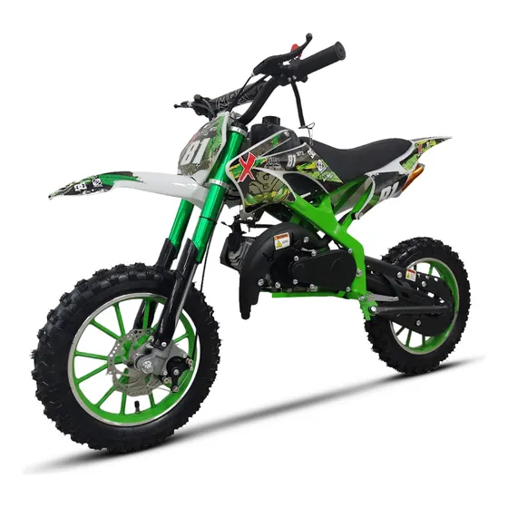 Mini Moto Cross 49cc Partida Manual 2 Tempos Verde